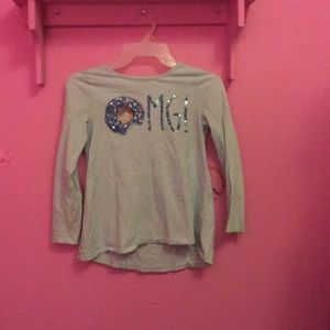 Long sleeve sequin shirt